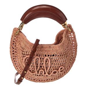 Chloé Summer Banana Raffia Hobo Bag